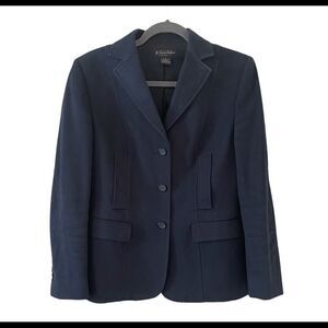 Brooks Brothers Women's Brushed Cotton Twill Navy Button Jacket 6